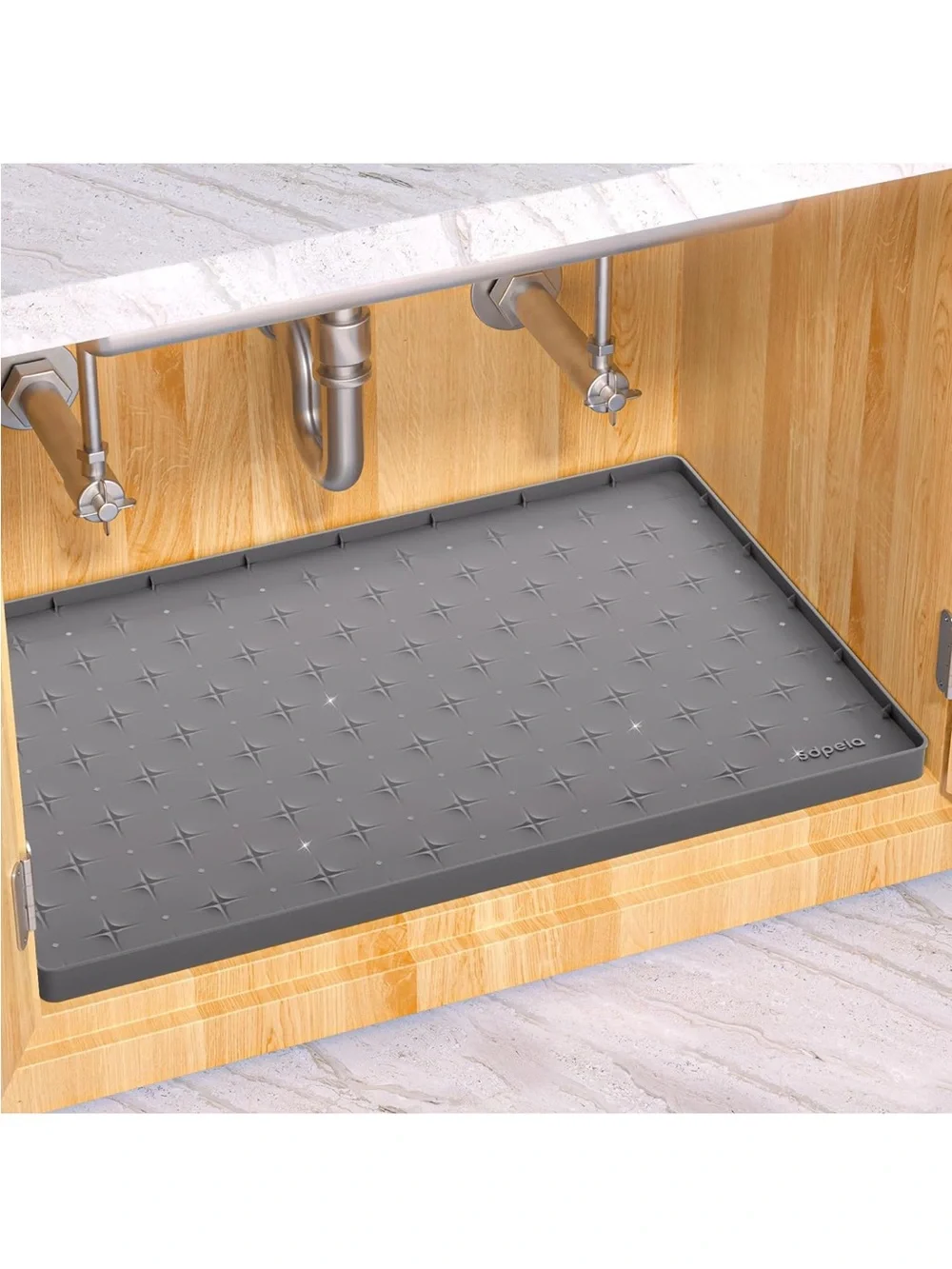 New Open Bag Gray Sdpeia Under Sink Mat 31